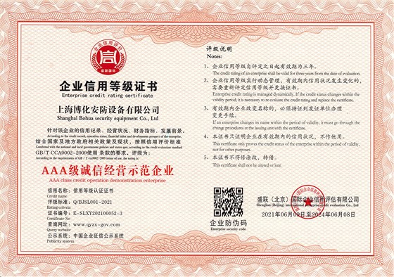 AAA級(jí)誠(chéng)信經(jīng)營(yíng)示范企業(yè)